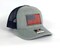 American Flag Trucker Hat Heather Grey on Navy product 3